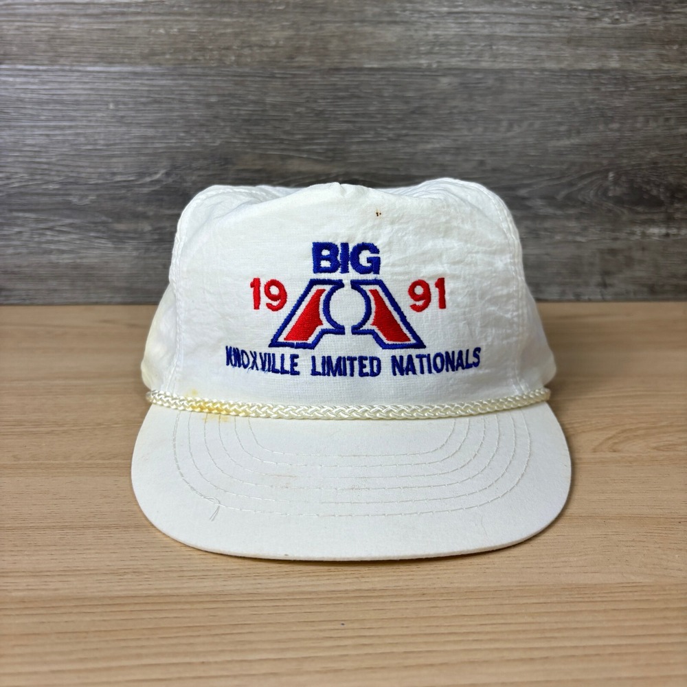 Vintage Koxville Nationals Hat Cap Strap Back‎ White Big A 1991